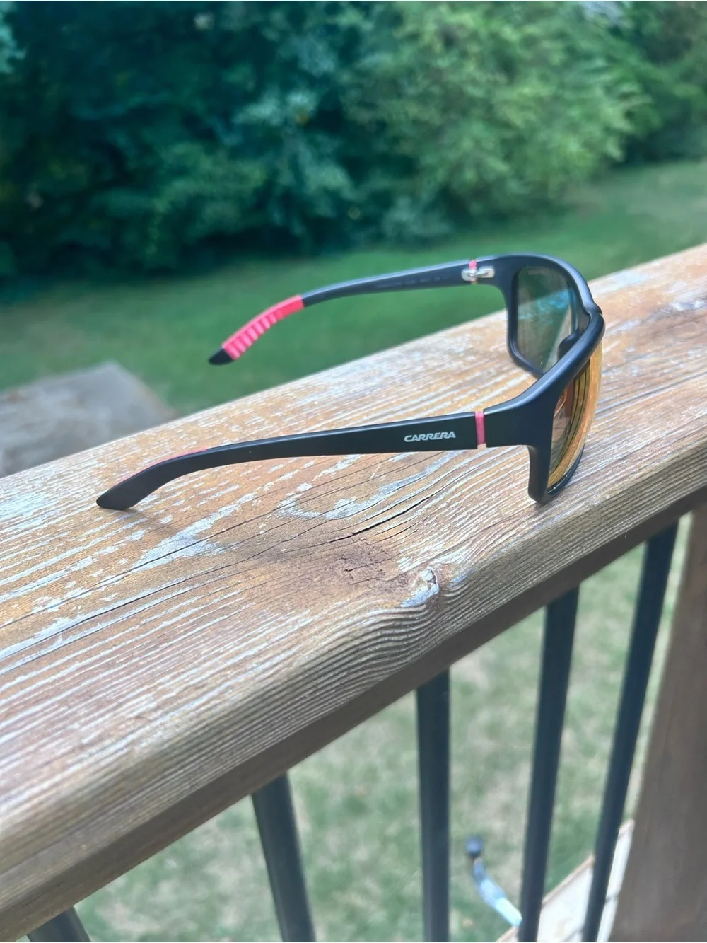 Carrera 8013/S Matte Black Red Mirror Polarized Sunglasses w/ Case Unisex